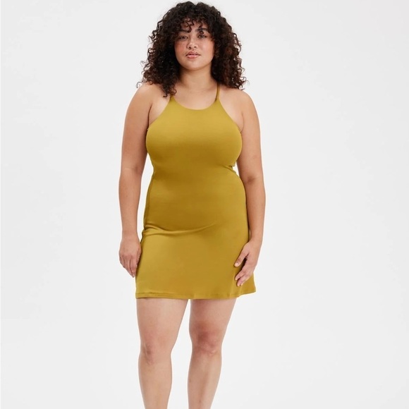Girlfriend Collective Saturn Naomi Workout Dress Romper Skort - Picture 1 of 13